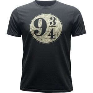Harry Potter Platform 9 3/4 Hogwarts Express Black Cotton T-shirt Size M
